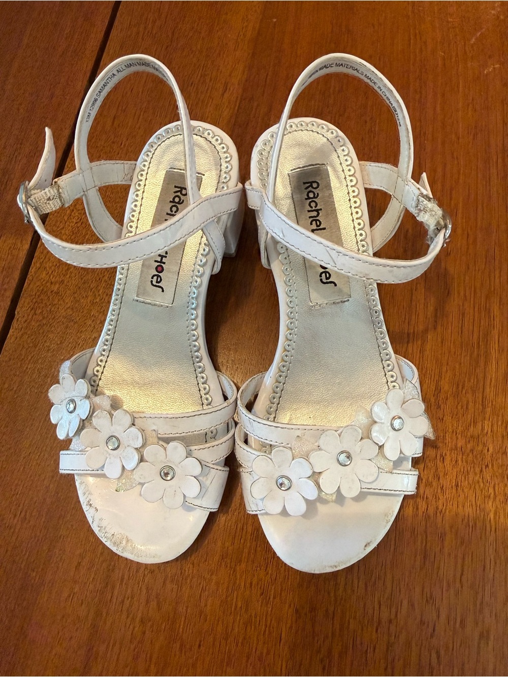 Rachel Kids White Floral Dress Sandals size 13